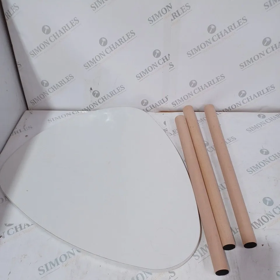 DESIGNER WOODEN OVAL SIDE TABLE 