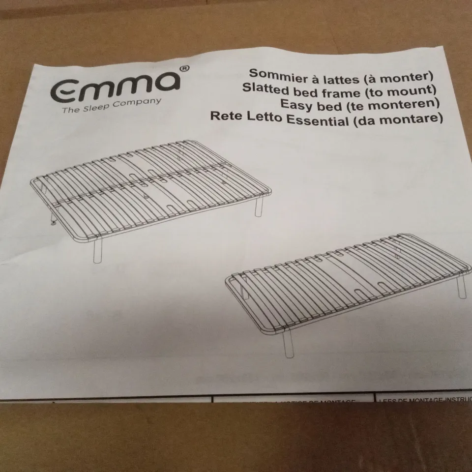 BRAND NEW BOXED EMMA SLATTED FRAME - 135 x 190 DOUBLE (1 BOX)