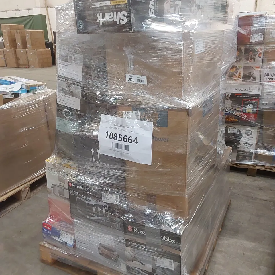 PALLET OF APPROXIMATELY 23 UNPROCESSED RAW RETURN HOUSEHOLD AND ELECTRICAL GOODS TO INCLUDE;
