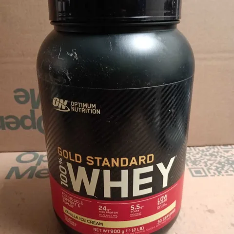 OPTIMUM NUTRITION GOLD STANDARD 100% WHEY – VANILLA ICE CREAM, 900 G