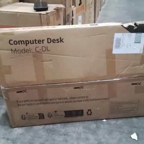 BOXED COMPUTER DESK -BROWN-