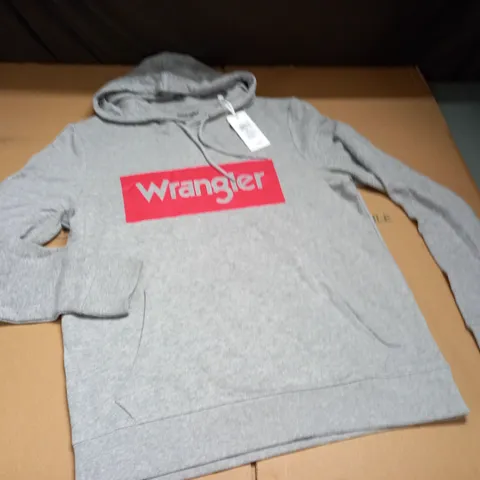 WRANGLER GREY RED LOGO HOODIE - M