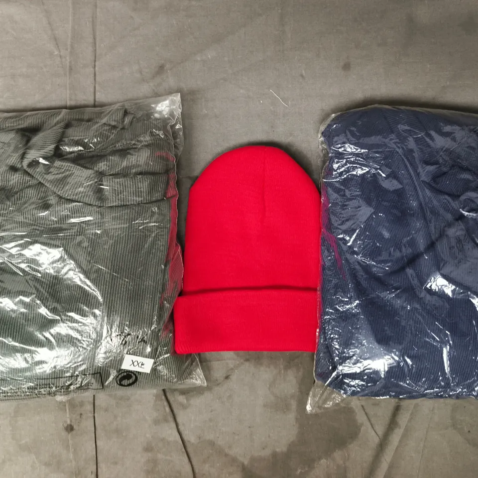 BOX OF APPROXIMATELY 20 ASSORTED CLOTHING AND FASHION PRODUCTS IN VARIOUS STYLES AND SIZES - COLLECTION ONLY