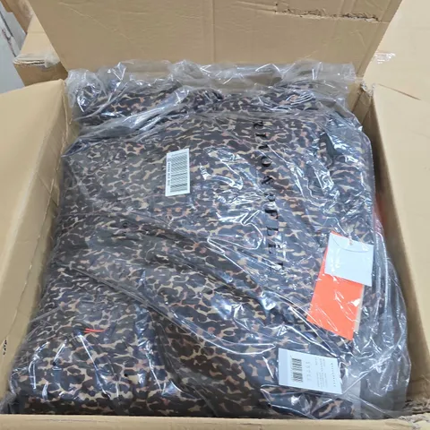 LARGE BOX OF ASSORTED CLOTHING ITEMS IN VARIOUS COLORS, SIZES AND STYLES - COLLECTION ONLY