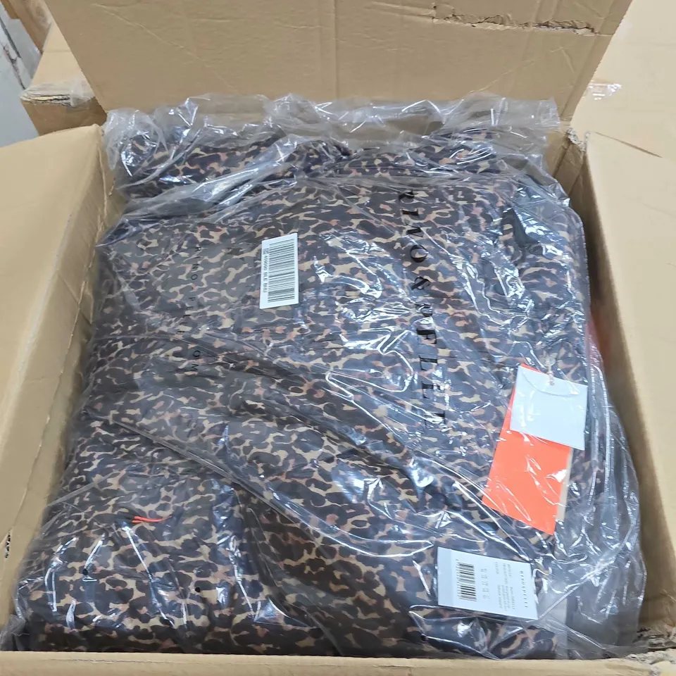 LARGE BOX OF ASSORTED CLOTHING ITEMS IN VARIOUS COLORS, SIZES AND STYLES - COLLECTION ONLY 