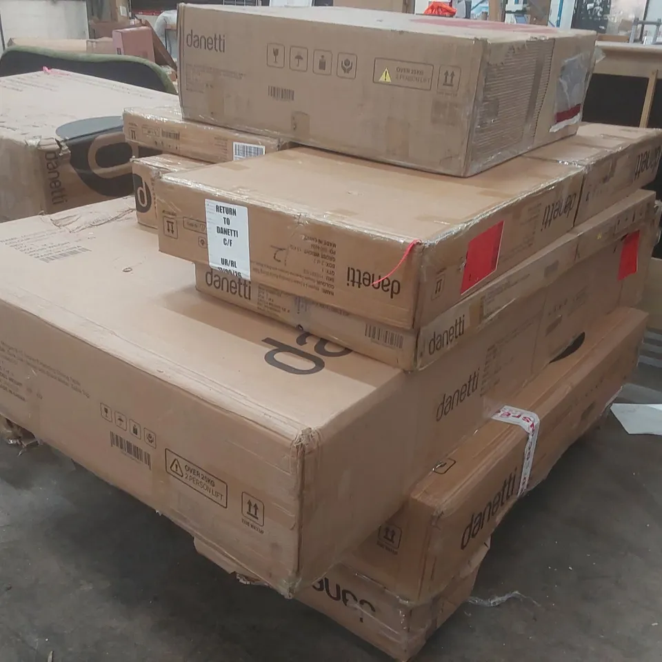 PALLET CONTAINING A LARGE QUANTITY OF ASSORTED DANETTI FURNITURE PARTS
