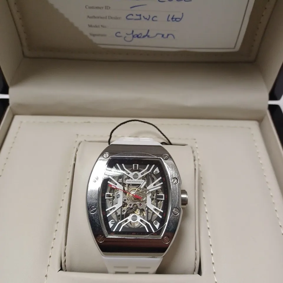 ENS AUTOMATIC DESCHAMPS & CO WATCH – SKELETON DIAL – RUBBER STRAP