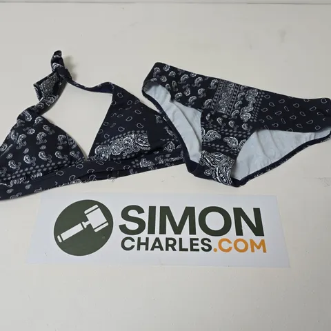 BONPRIX INK BLUE PRINT BIKINI SIZE 14