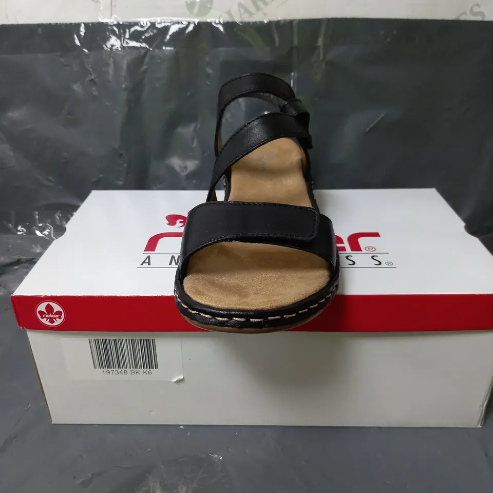 RIEKER ANTI-STRESS SANDALS BLACK SIZE 6