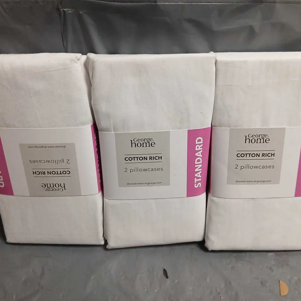 LOT OF APPROXIMATELY 27 COTTON RICH PILLOWCASE PAIRS IN WHITE