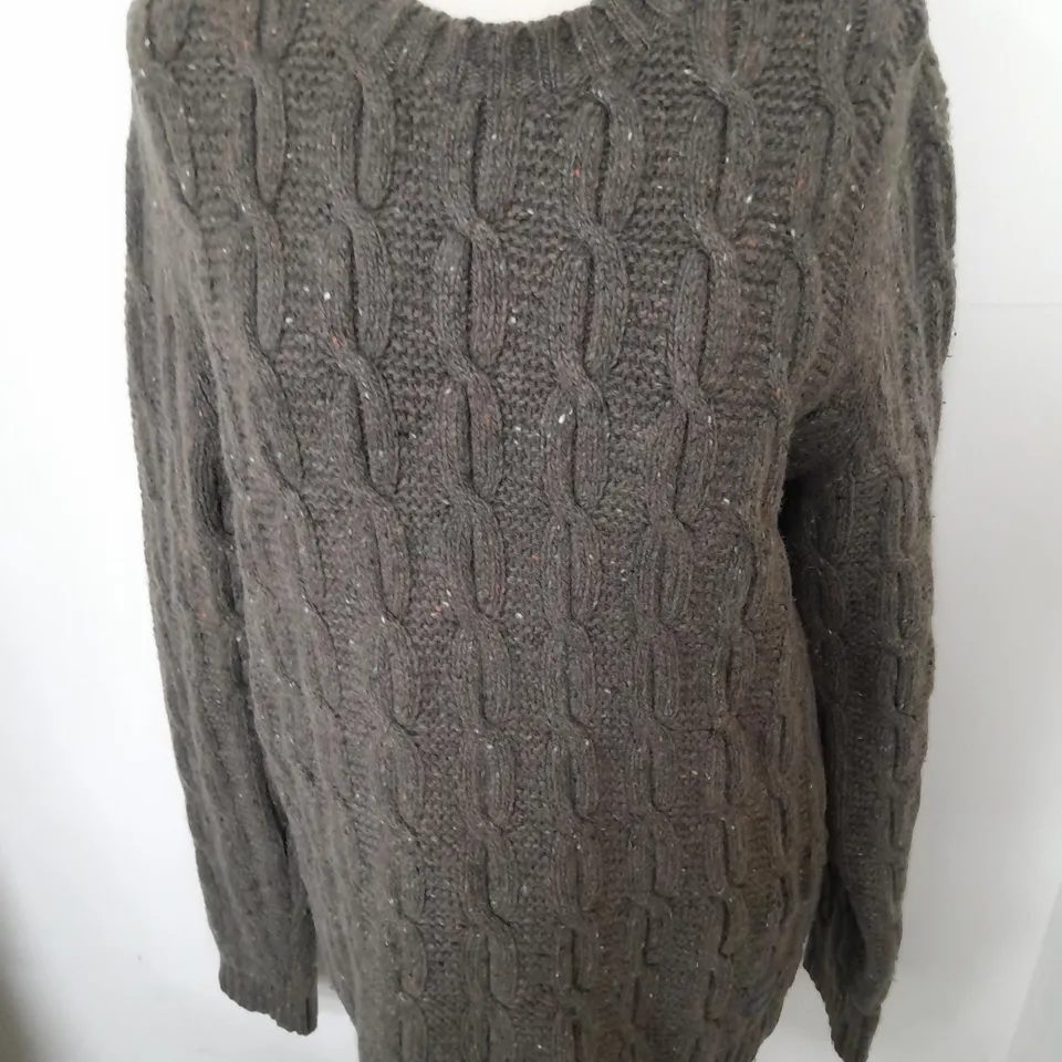 BARBOUR GREN CABLE KNIT JUMPER - L