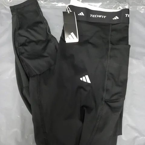 ADIDAS TECHFIT LEGGINGS IN BLACK - SIZE L