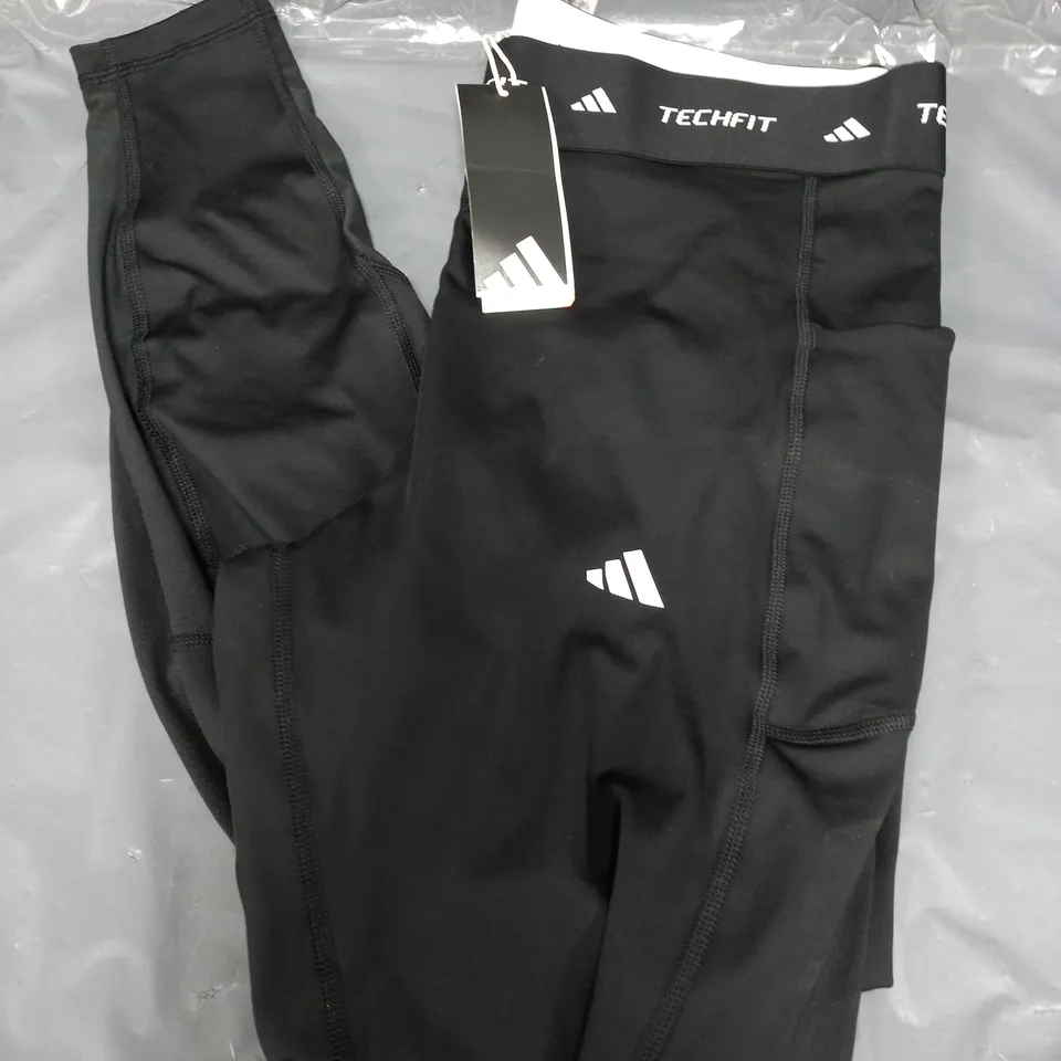 ADIDAS TECHFIT LEGGINGS IN BLACK - SIZE L
