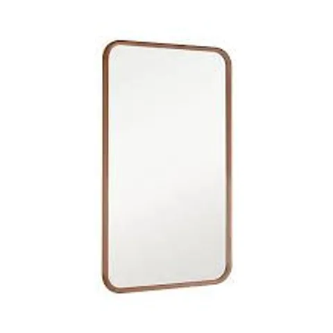 BOXED YEARN CURVED CORNER SOLID OAK FRAMED WALL MIRROR 120 x 80cm (1 BOX)