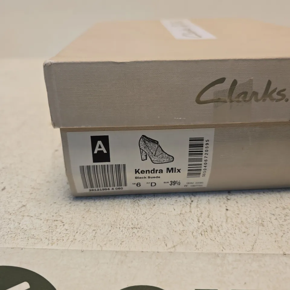 CLARKS KENDRA MIX BLACK SUEDE WOMEN’S SHOES – UK 6