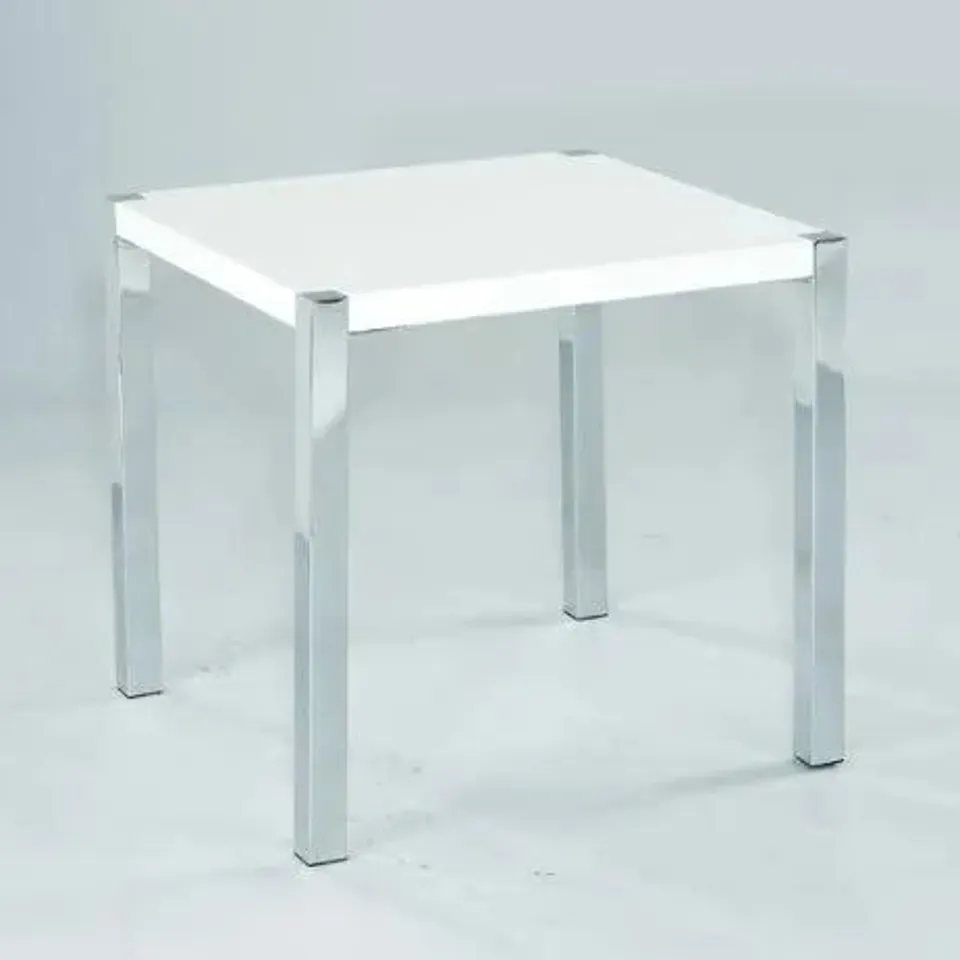 BRAND NEW BOXED NOVELLO LAMP TABLE IN WHITE (2 BOXES)