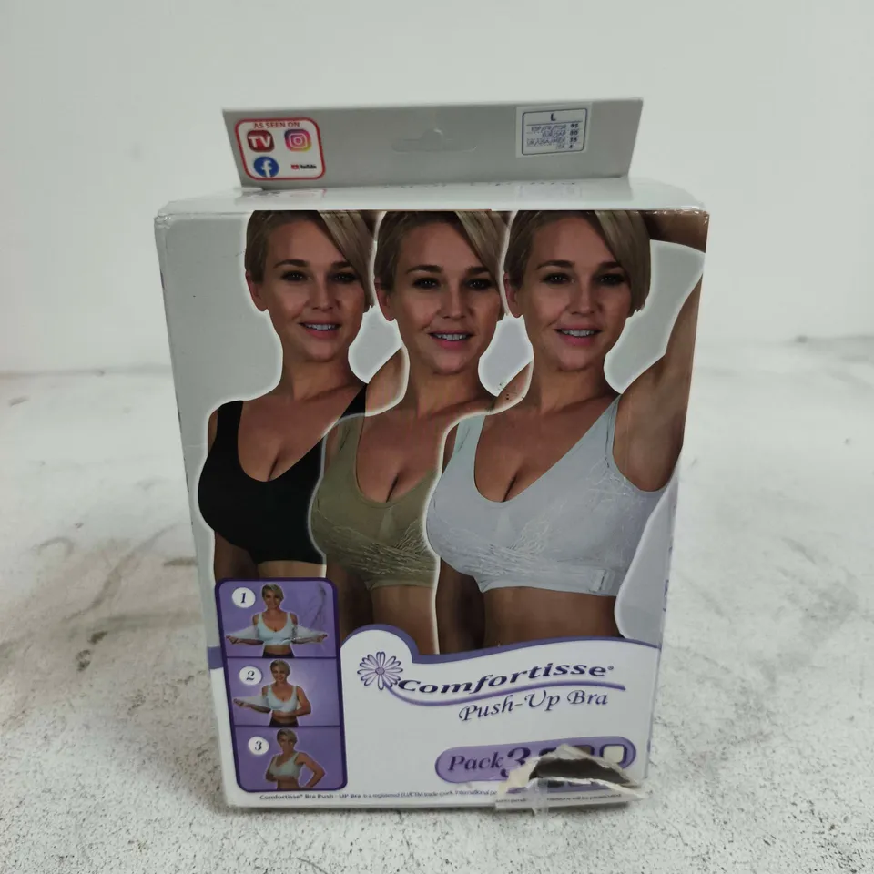 COMFORTISSE PUSH-UP BRA – PACK OF 3, SIZE L