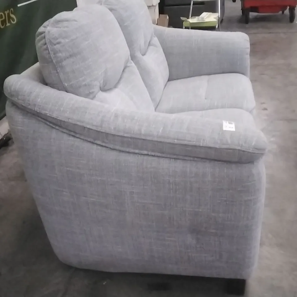QUALITY G-PLAN BRITISH MADE HARDWOOD FRAMED JACKSON TWO SEATER BEACH DUCK EGG FABRIC SOFA