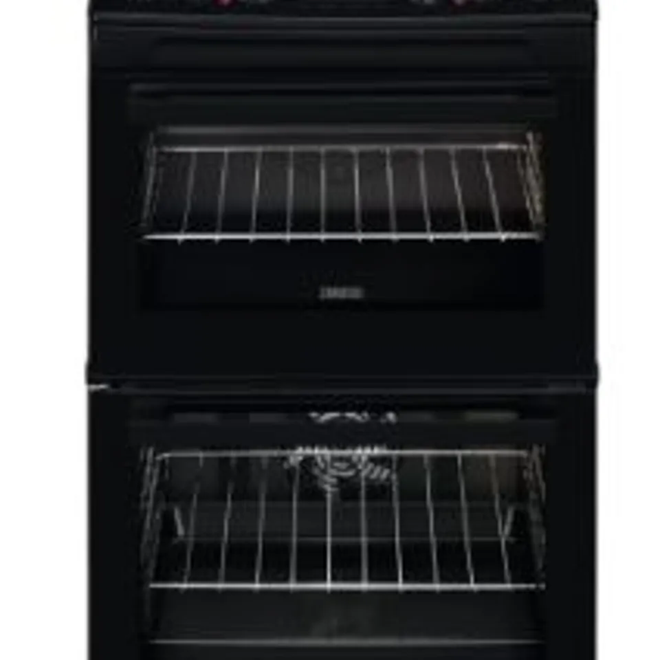 ZANUSSI  55CM CERAMIC HOB COOKER WITH FAN OVEN BLACK MODEL ZCV46250BA RRP £667