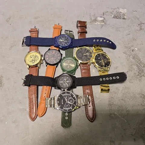 SET OF APPROXIMATELY 8 ASSORTED WATCHES TO INCLUDE - GEMIUS ARMY , GENEVA ETC
