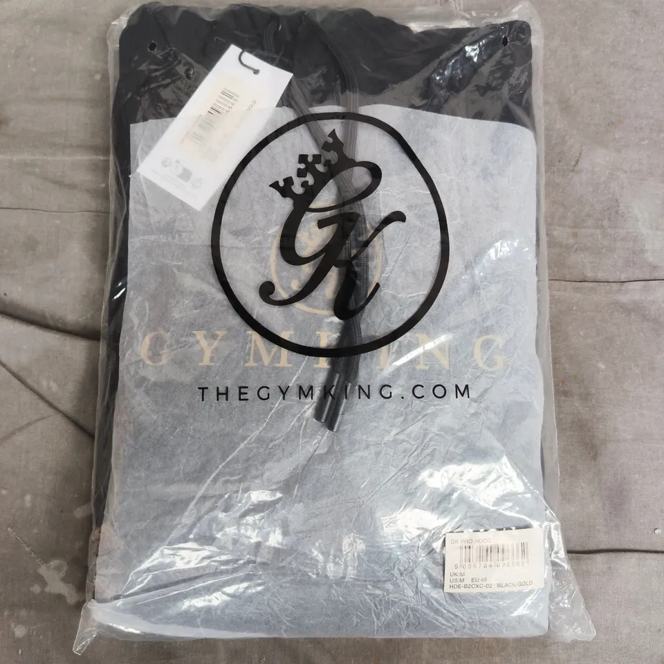 BAGGED GYMKING PRO HOOD IN BLACK - MEDIUM