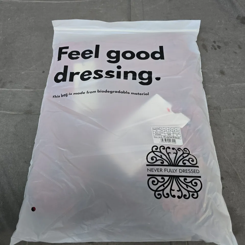 Never Fully Dressed Wine Large Sequin Mini – UK 20 