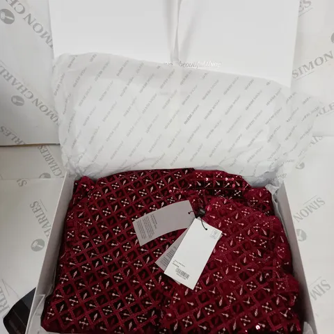 BOXED NADINE MERABI CHRISSY RED DRESS SIZE M