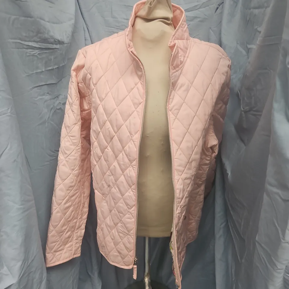 LANDS' END WOMEN'S QUILTED JACKET – PINK, SIZE L (UK 14–16)