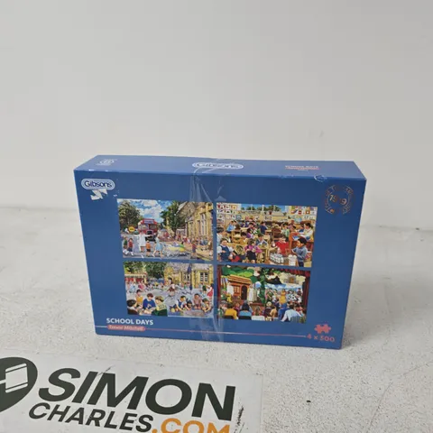 GIBSONS SCHOOL DAYS JIGSAW PUZZLE SET – 4 X 500 PIECES