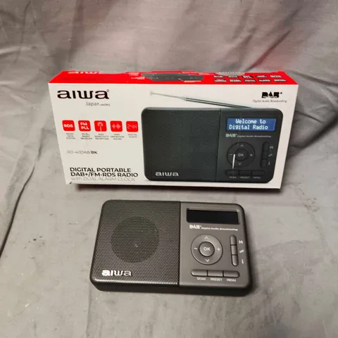 AIWA DIGITAL PORTABLE DAB/FM RADIO WITH DUAL ALARM CLOCK – BOXED