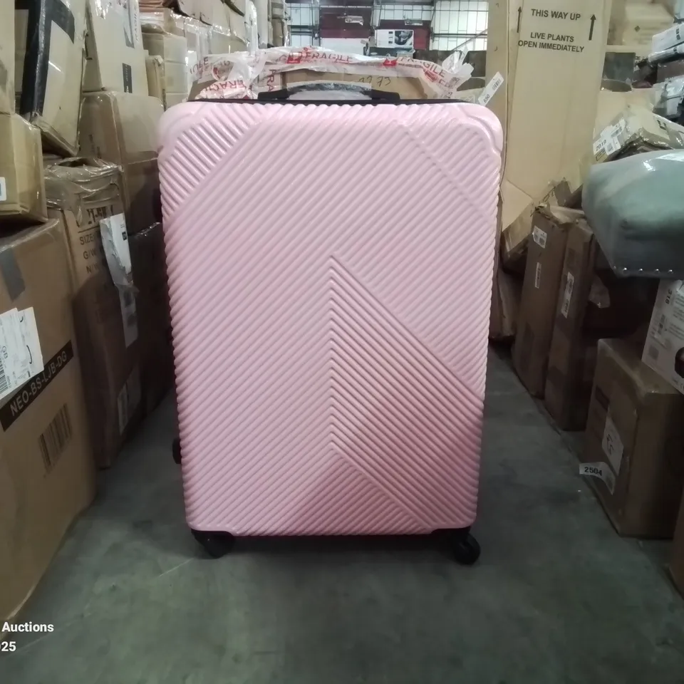 BOXED NEO PINK HARDCASE SUITCASE