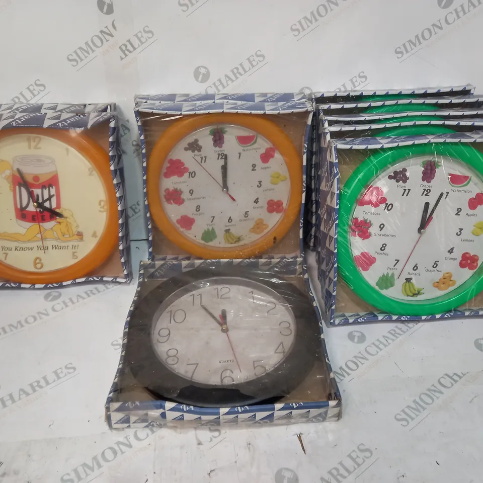 BOX OF APPROX 10 ASSORTED CLOCKS