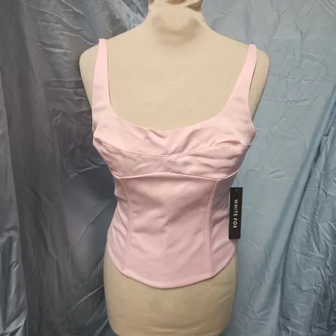 WHITE FOX PLATFORM QUEEN BUSTIER β BABY PINK β XS