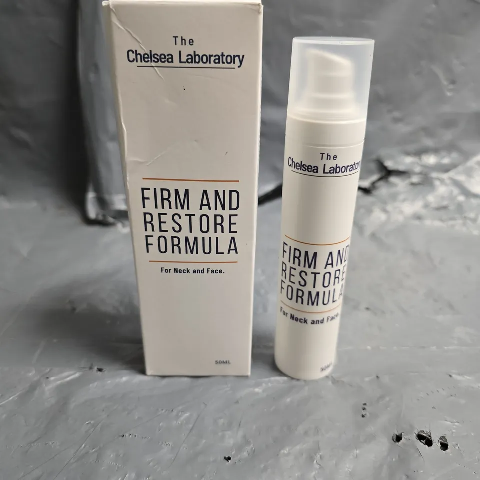 BOXED THE CHELSEA LABORATORY FIRM AND RESTORE FORMULA 50ML