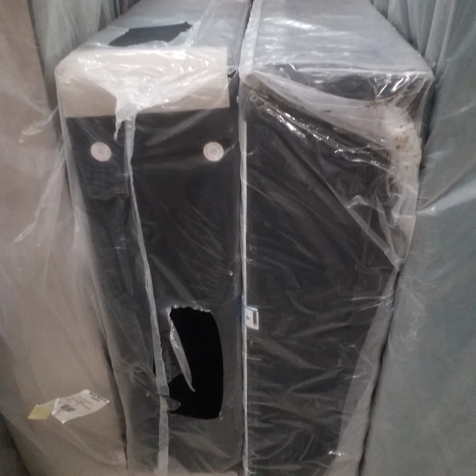 BAGGED 4FT6 DOUBLE DIVAN BASE - 4 DRAWER - BLACK (2 PARTS)
