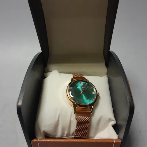 LADIES LA BANUS WATCH – CHAIN LINK METAL STRAP – MAGNETIC CLASP – GIFT BOX