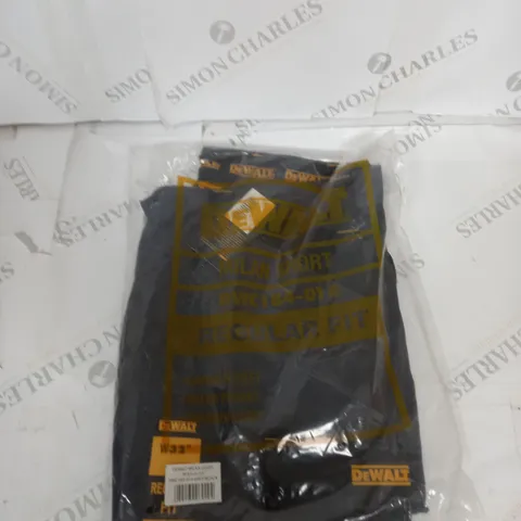 BAGGED DEWALT MILAN WORK SHORTS SIZE 32