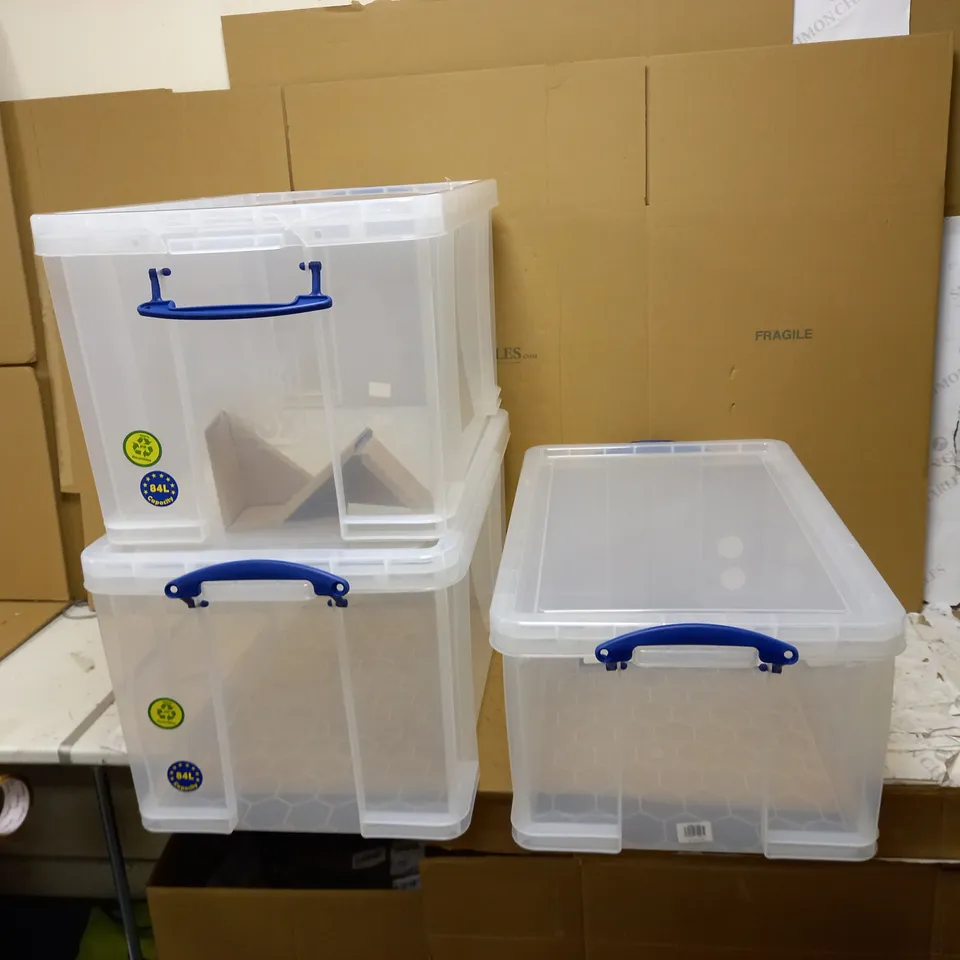 REALLY USEFUL CLEAR PLASTIC STORAGE BOX