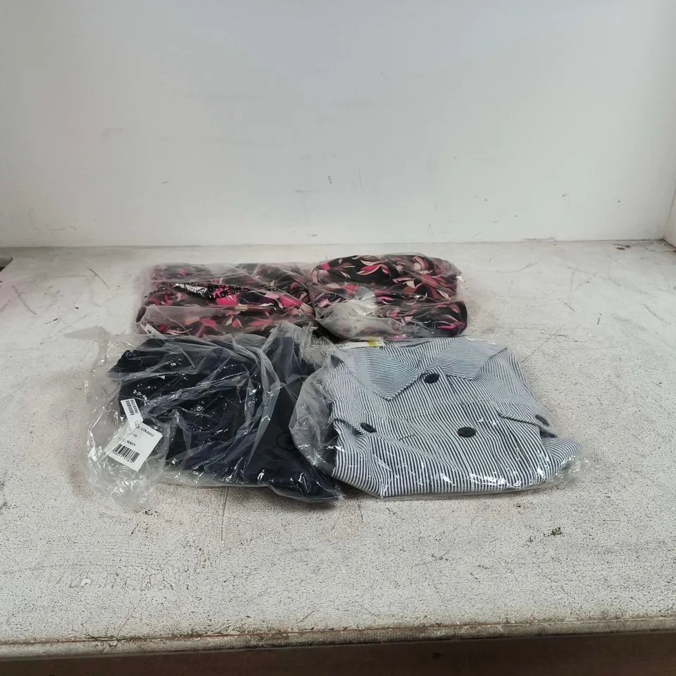 BOX OF APPROXIMATELY 25 ASSORTED CLOTHING ITEMS OF VARIOUS SIZES AND STYLES