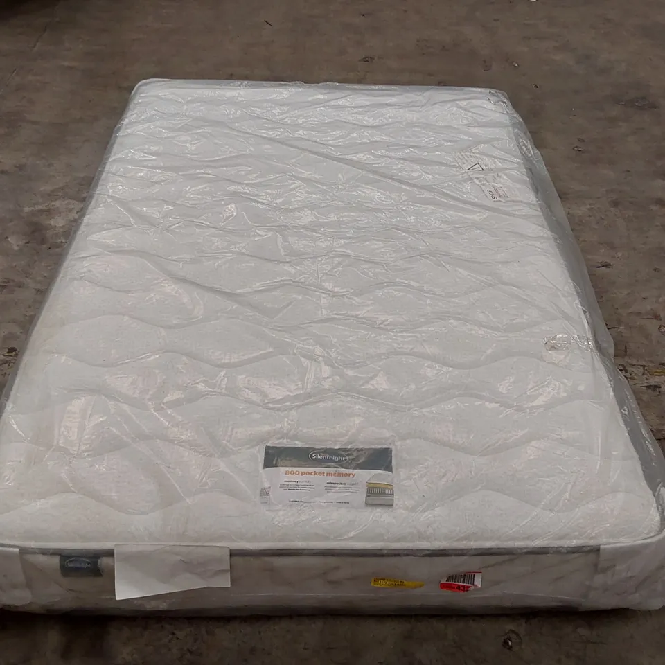QUALITY BAGGED SILENTNIGHT 4'6" DOUBLE POCKET MEMORY 800 MATTRESS
