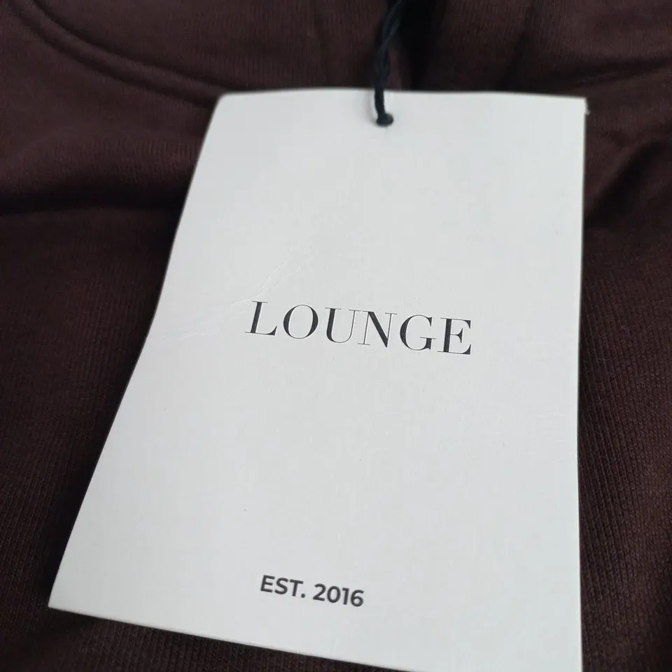 LOUNGE BROWN HOODIE SMALL TAGGED