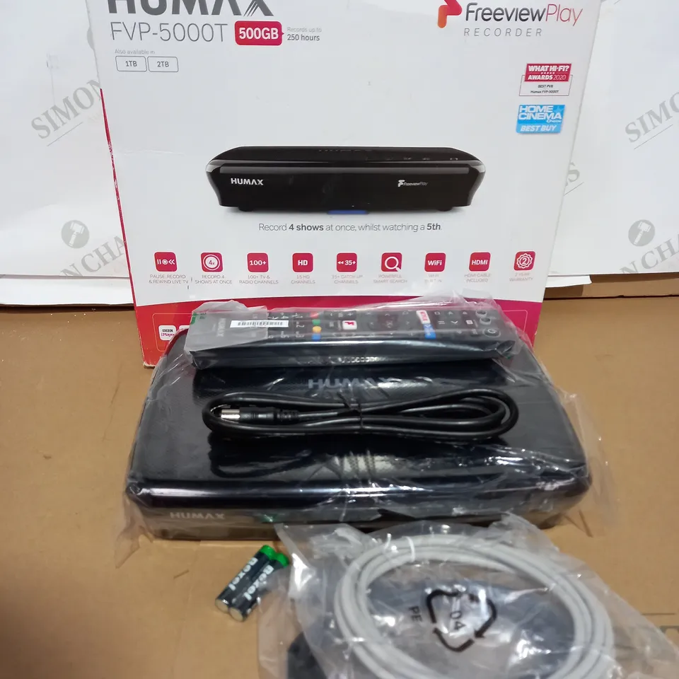 HUMAX FVP-5000T/500 500GB FREEVIEW PLAY TV RECORDER