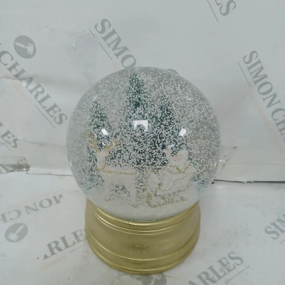 BOXED SANTA EXPRESS CHRISTMAS CHARACTER MUSICAL WATER SPINNER