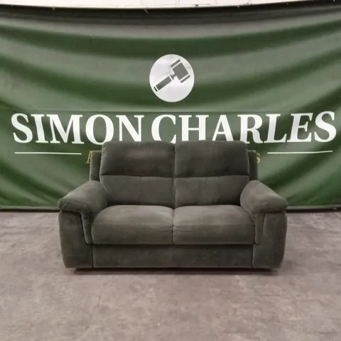 QUALITY DESIGNER ITALIAN MADE FLORENCE 2 SEATER FABRIC UPHOLSTERED SOFA - GREEN