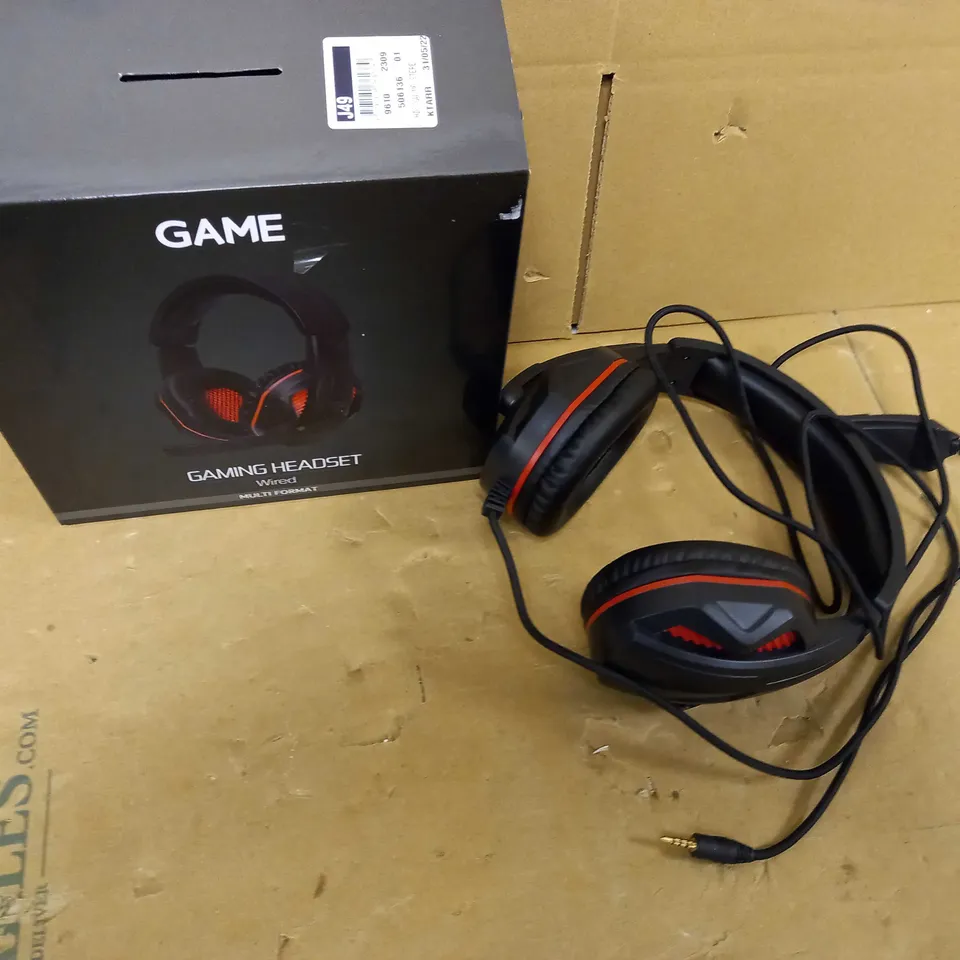 BOXED GAME BLACK/RED HEADSET