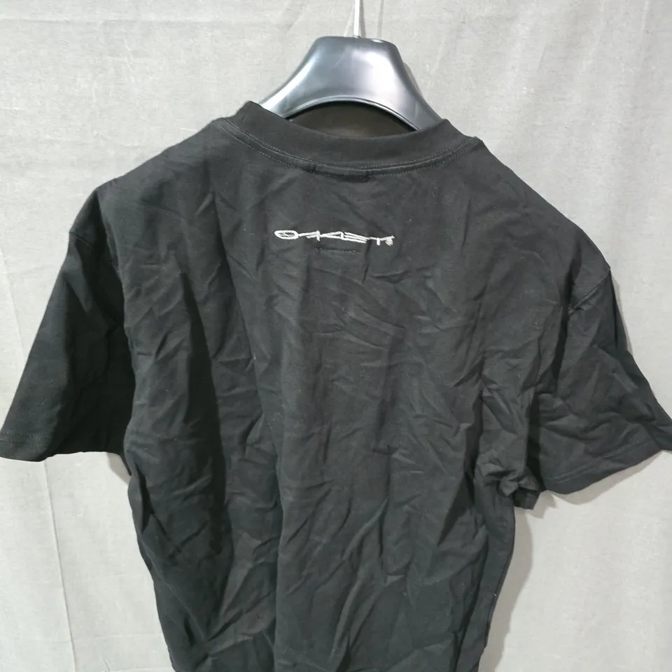 OAKLEY BLACK T-SHIRT, SIZE S, WITH O LOGO