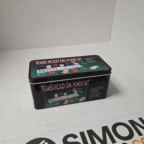 TEXAS HOLDβEM POKER SET IN METAL TIN