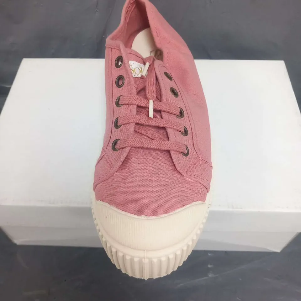 BOXED SOLEA BUMP PALE PINK CANVAS SNEAKERS SIZE 37