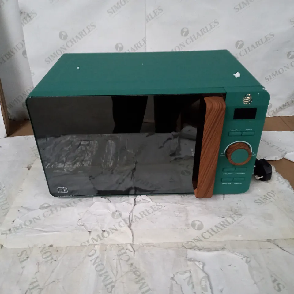 SWAN 20L NORDIC DIGITAL LED MICROWAVE, 800W, PINE GREEN