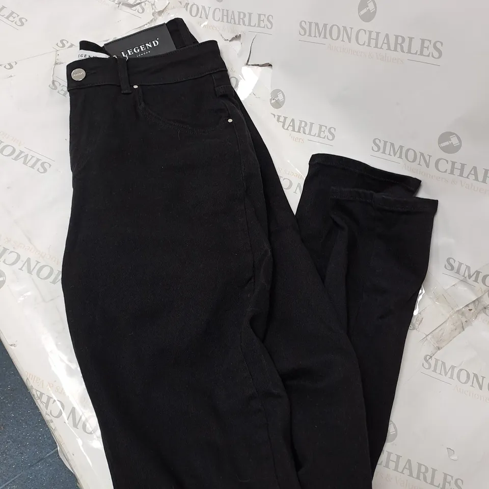LEGEND MENS SLIM FIT BLACK JEANS SIZE 32/34 